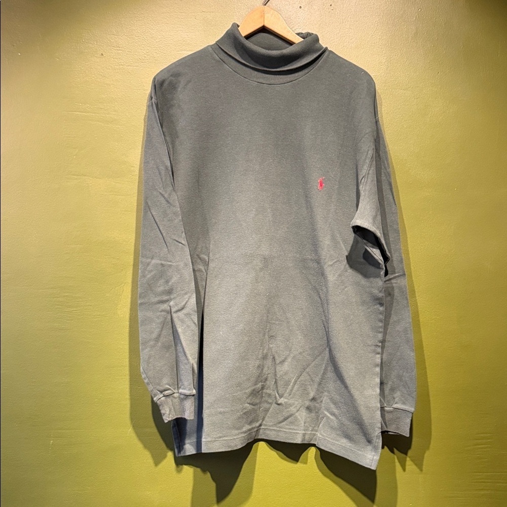 Polo by Ralph Lauren Green Cotton Turtleneck Shirt